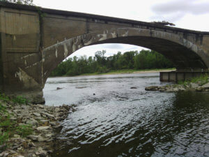 LaPorte City Bridge archway.
