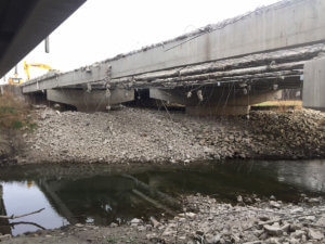 Warren County Bridge demolition results.